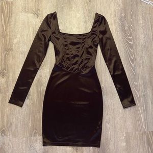Satin corset dress NWOT
